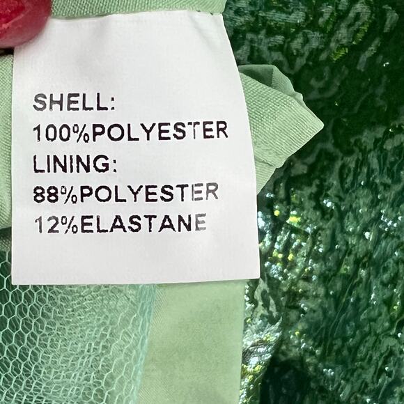 Dolls Kill Amylynn Sara Mini Dress M Green Brocade Bandeau Strapless Party NEW - Picture 11 of 14